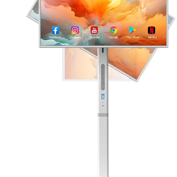 32" Portable TV screen 1080P Touch Screen Monitor on Wheels