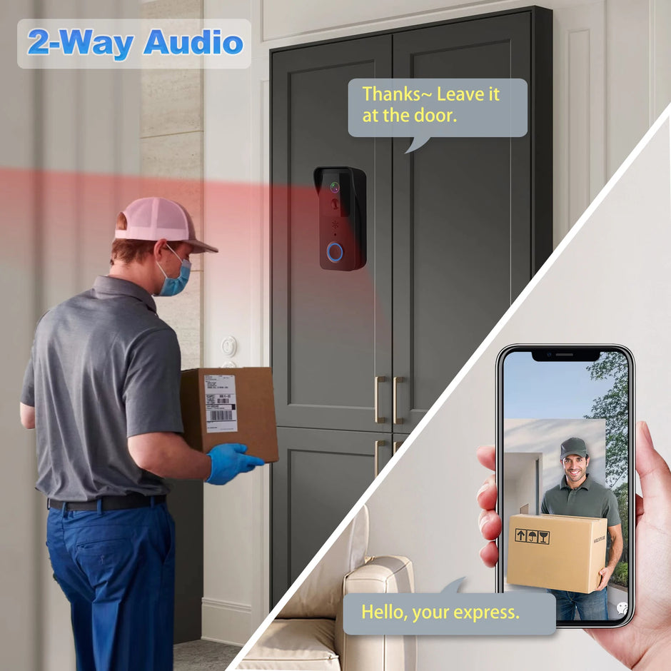 Video Doorbell 1080P Tuya Smart Outdoor Wireless Intercom