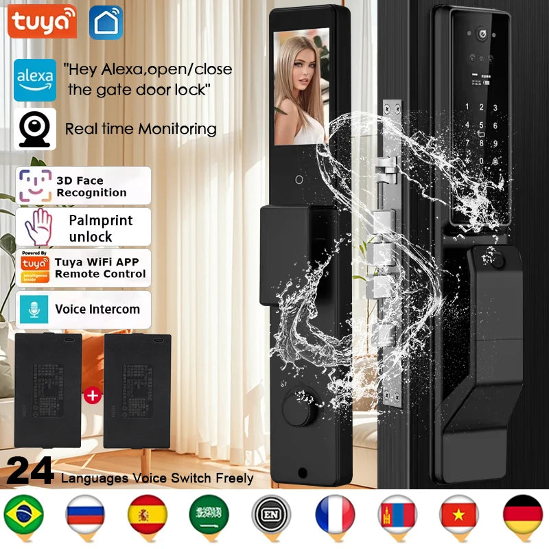 Alexa voice control smart door lock