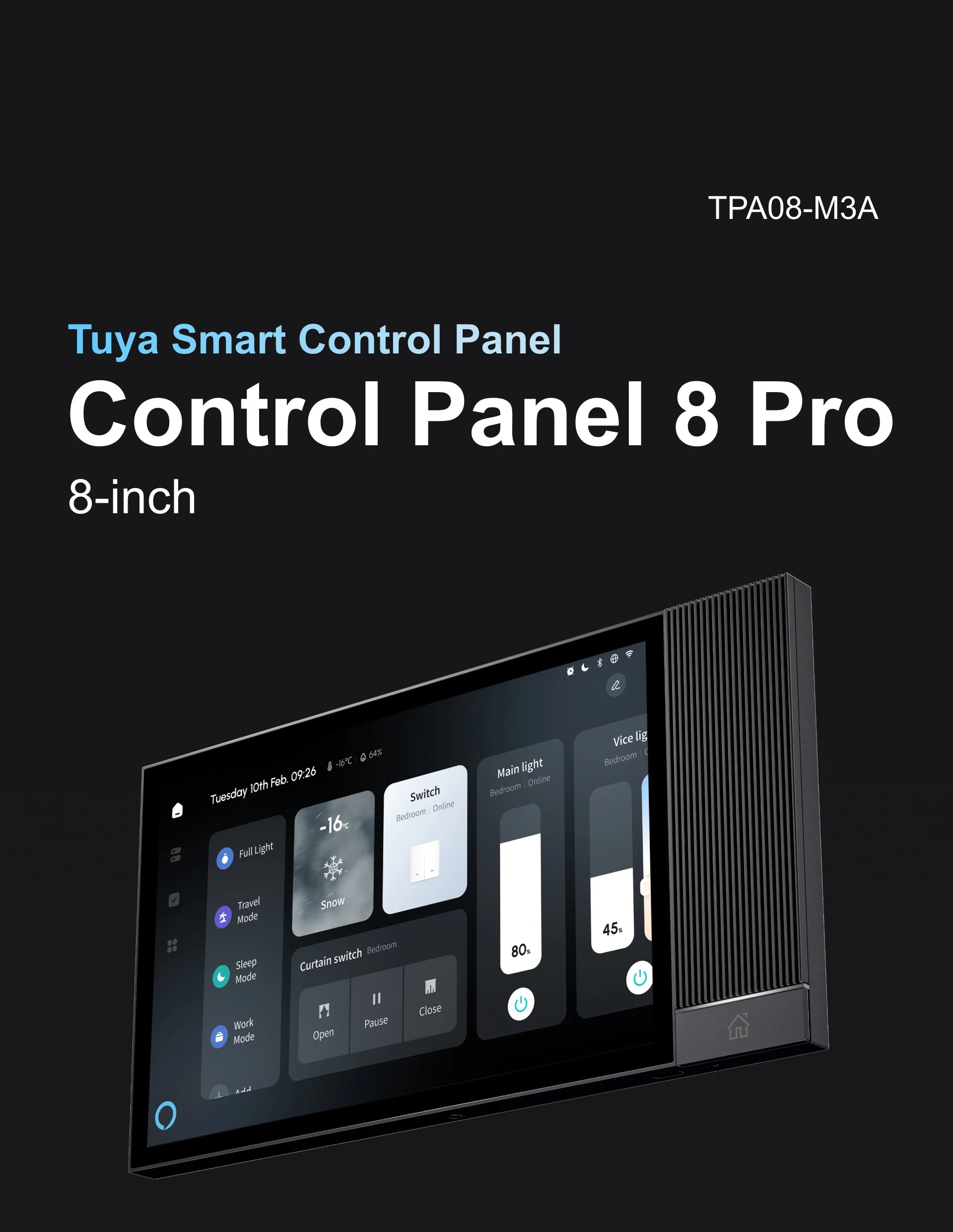 8 Inch Tuya Smart Home Central Panel Touch Screen