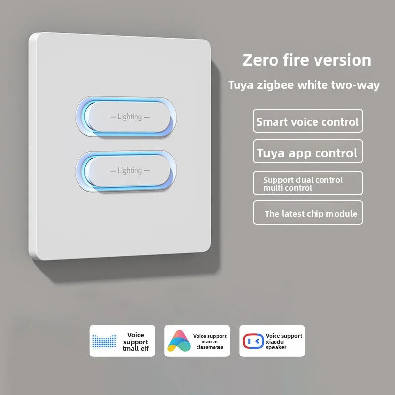 Tuya Intelligent Button Smart Switch Zigbee Dual Control
