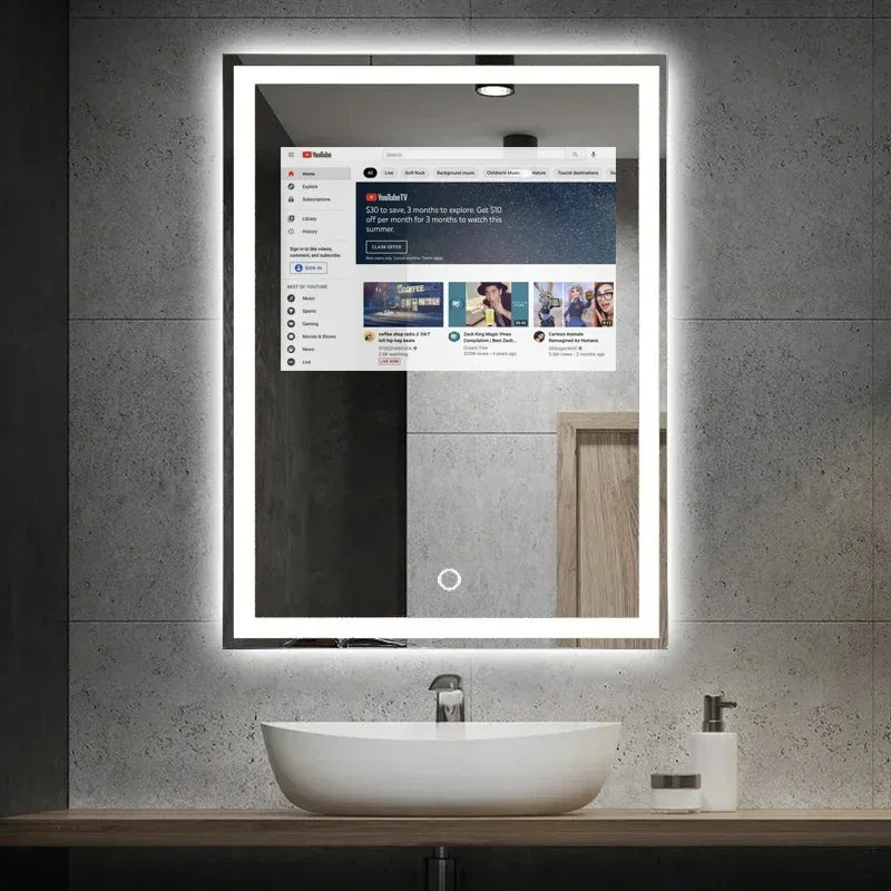 smart mirrors, with touch TV, Android windows