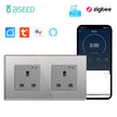 BSEED  Single UK Smart Socket Double Intelligent Wall Sockets Triple Electric Outlets