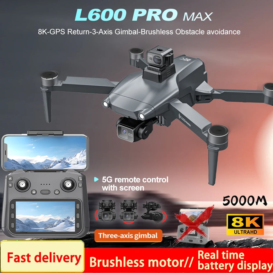 L600 PRO MAX GPS Drone 8K Profession HD Camera
