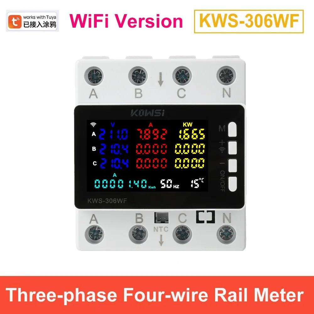 KWS-306 Tuya WIFI Power Meter Voltage Current  Energy Meter