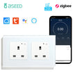 BSEED  Single UK Smart Socket Double Intelligent Wall Sockets Triple Electric Outlets