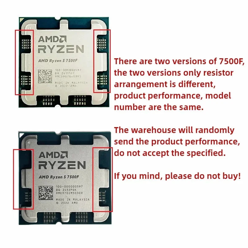 AMD Ryzen 5 7500F R5 7500F CPU Ryzen Processor