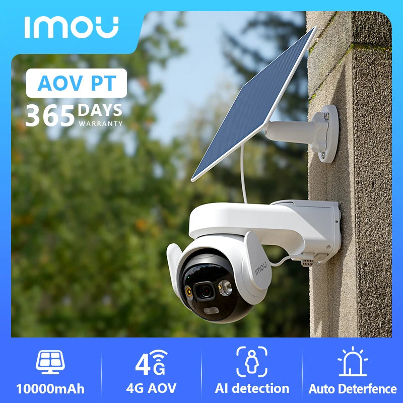 IMOU Cell PT 2C Solar Security Camera - 5MP WiFi Camera with 5000mAh Battery, Human Detection & Weatherproof Design