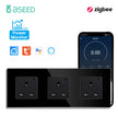BSEED  Single UK Smart Socket Double Intelligent Wall Sockets Triple Electric Outlets