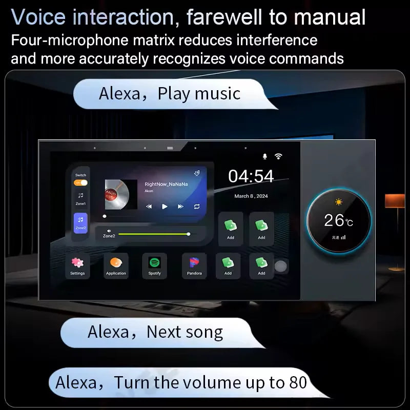 7 Inch Android 11 Alexa Voice Tuya Smart Home Control Panel