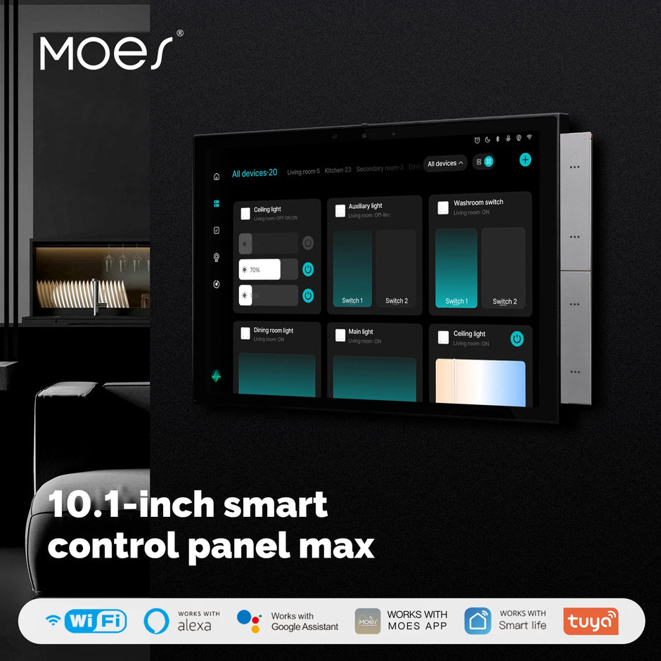 MOES Tuya Smart Home Control Panel Max - 10.1" Touch Screen with Zigbee & Bluetooth