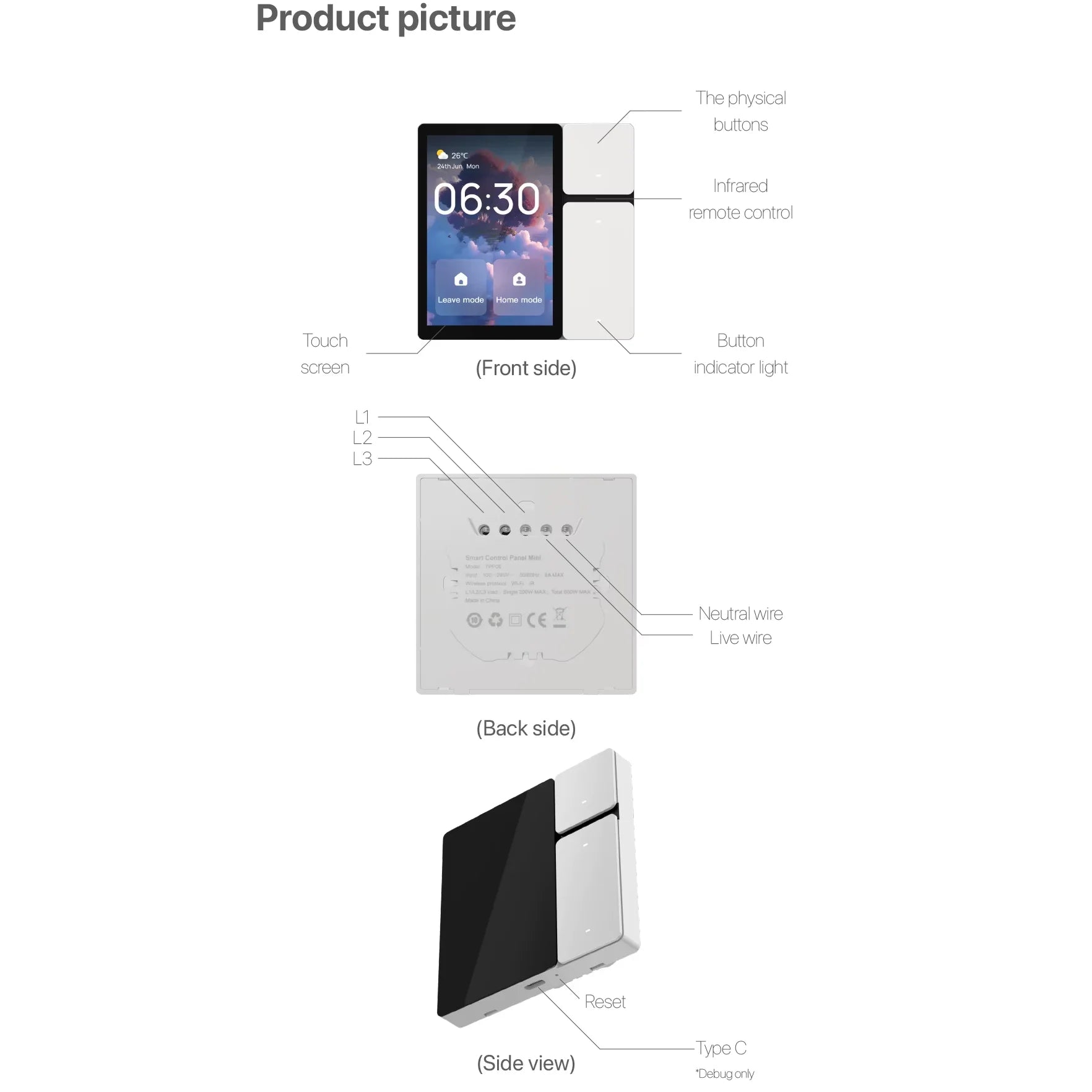 TUYA Smart Central Control Panel Mini Touch Screen