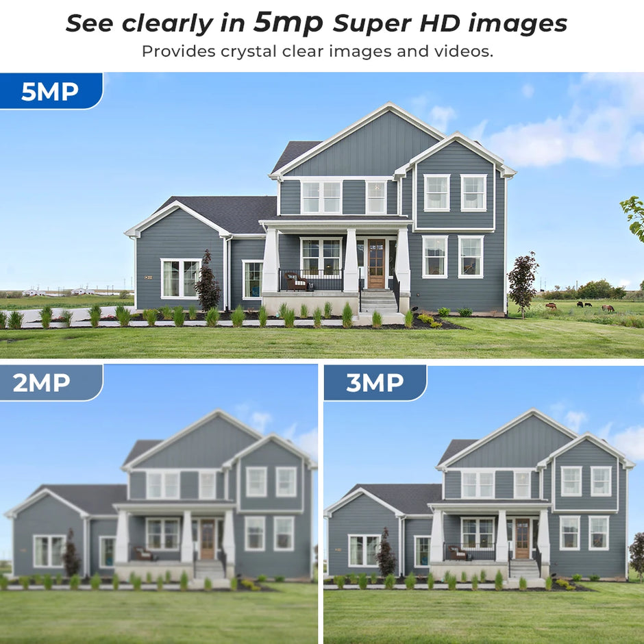 5MP WIFI Camera Outdoor Solar Camera Built-in 4800mAh Battery Surveillance Camera