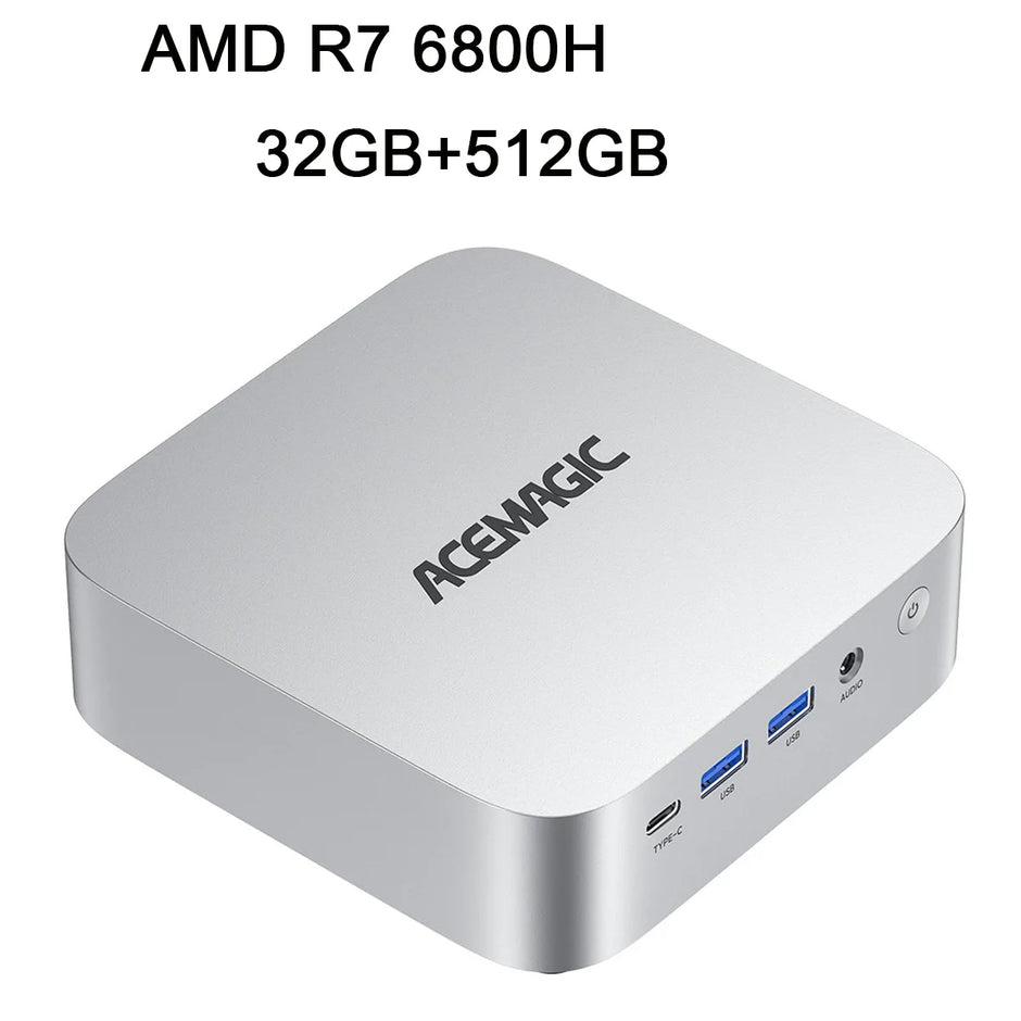 KAMRUI Mini PC AMD Ryzen 7 6800H LPDDR5 32GB RAM 512GB Win 11pro Mini Gaming Desktop Computers