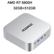 KAMRUI Mini PC AMD Ryzen 7 6800H LPDDR5 32GB RAM 512GB Win 11pro Mini Gaming Desktop Computers
