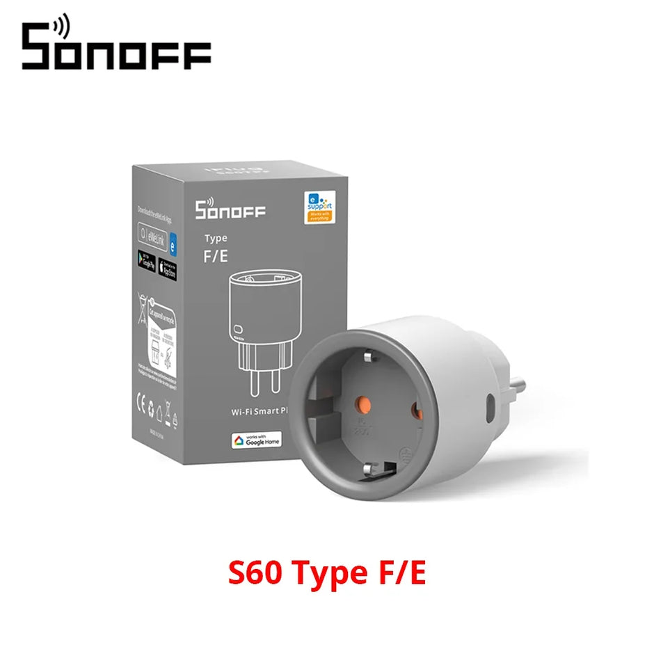 SONOFF S60 EU SONOFF Wifi Socket Smart WiFi Plug
