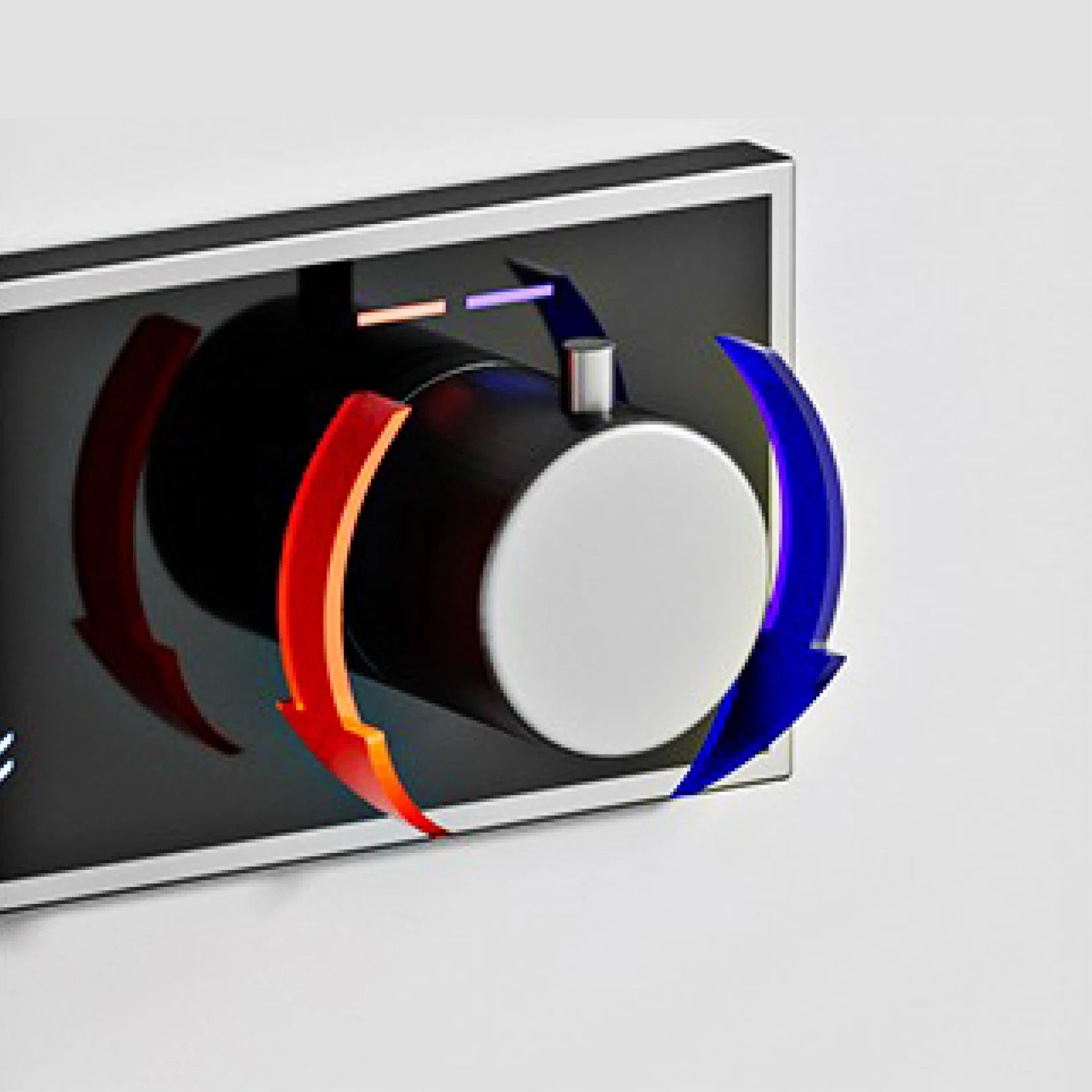 Luxury Brass Gun Grey Thermostatic LED Digital Display 3 Spray Modes Shower System