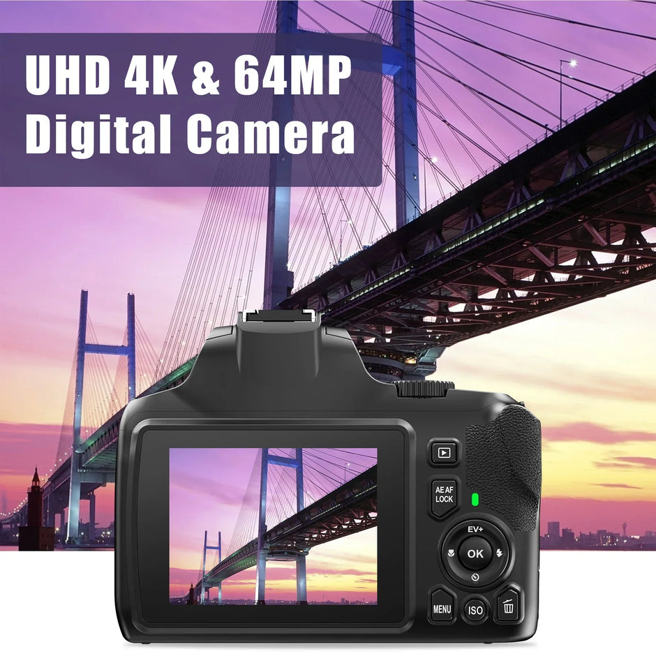 4K Professional Video SLR Camera 64MP