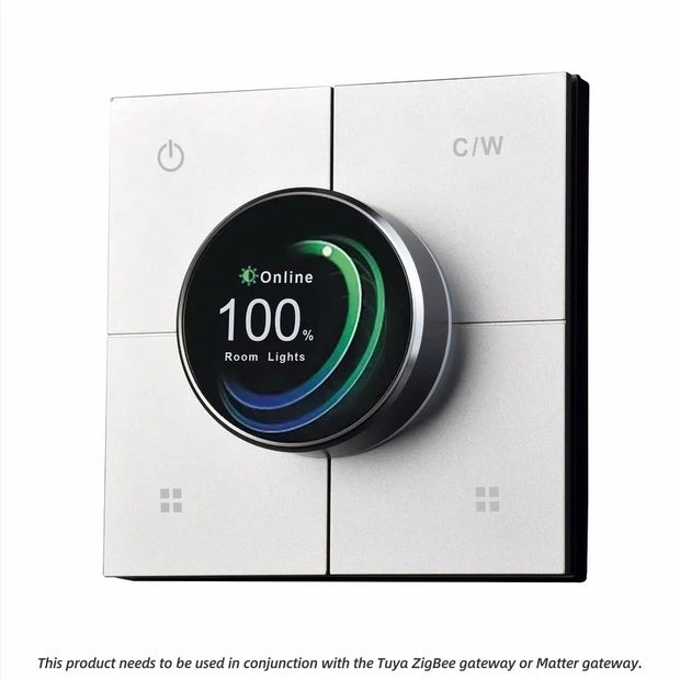 Tuya Smart Knob Dimming Switch, Zigbee Dual Relay Version