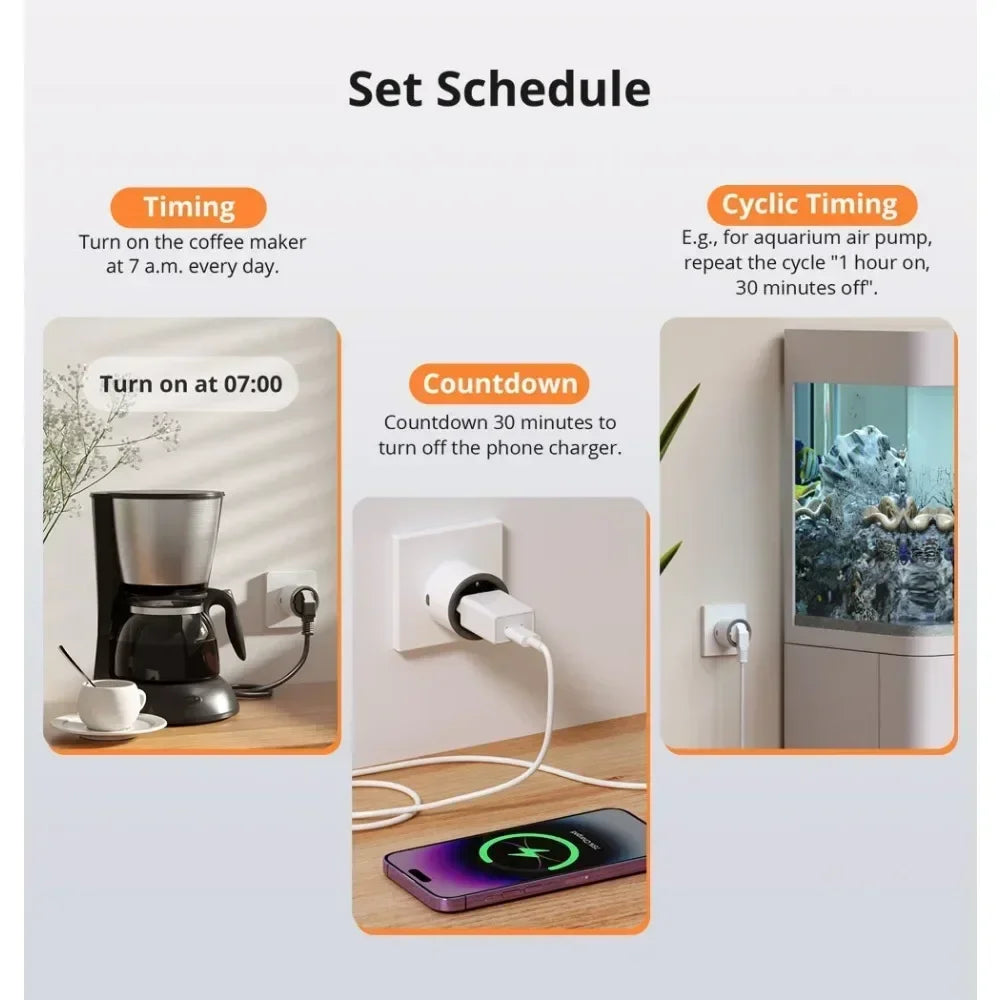 SONOFF S60 EU SONOFF Wifi Socket Smart WiFi Plug