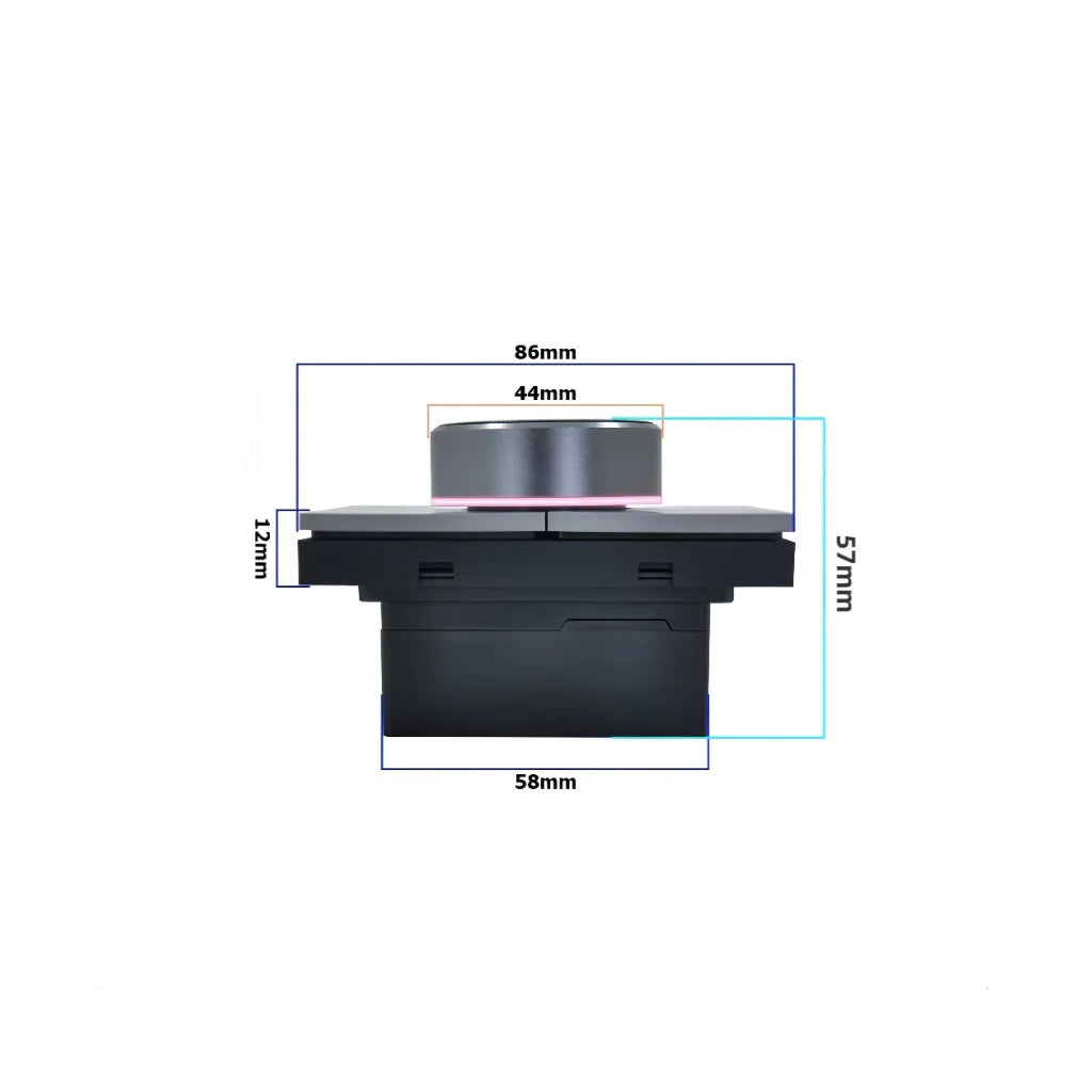 Tuya Smart Knob Dimming Switch, Zigbee Dual Relay Version