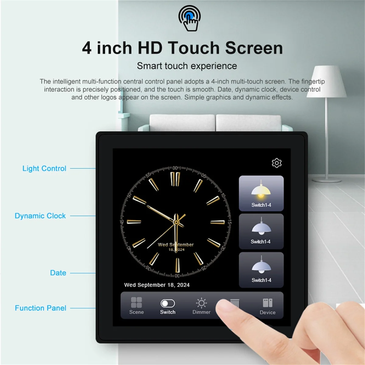 New Tuya T3E Pro Smart Control Panel Switch Touch Screen Panel