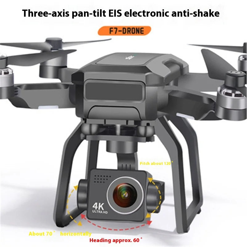F7 Pro Drone 4K HD with 3-Axis Gimbal & GPS Brushless Motor