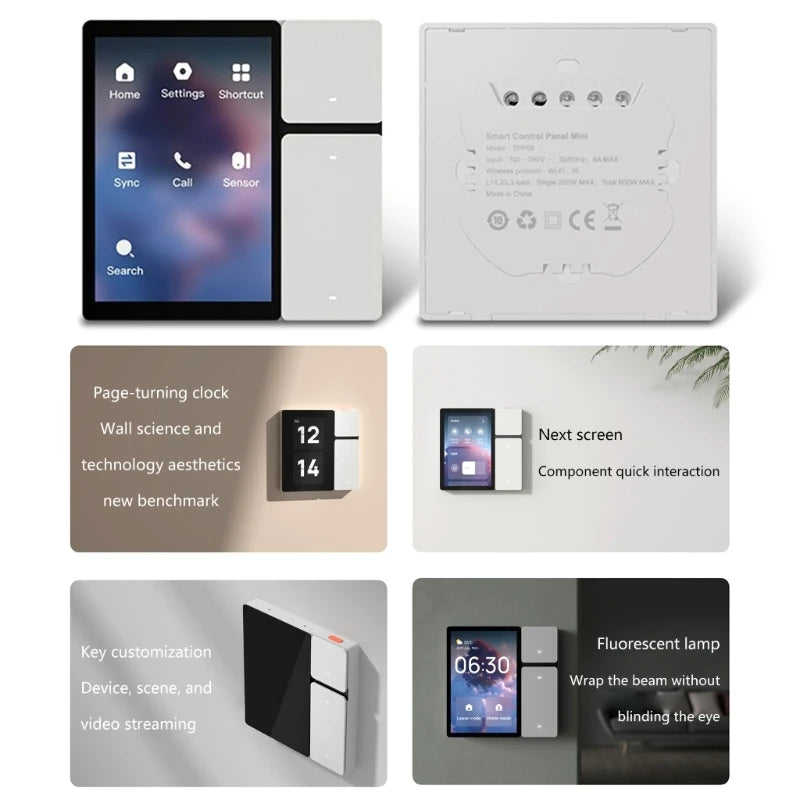 Intelligent Control Panel 3.5inch Central Control Panel Remote Control Hub for Manage and Control Home Devices