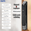 3D Real-time Intercom Face Recognition Digital Door Lock With Camera FIngerprint Password Unlock Keyless Electronic Door Lock