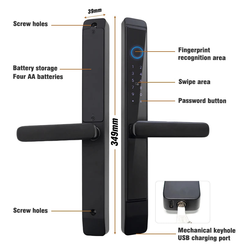 TTlock IP66 Waterproof Sliding Door Lock