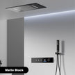 Luxury Brass Gun Grey Thermostatic LED Digital Display 3 Spray Modes Shower System