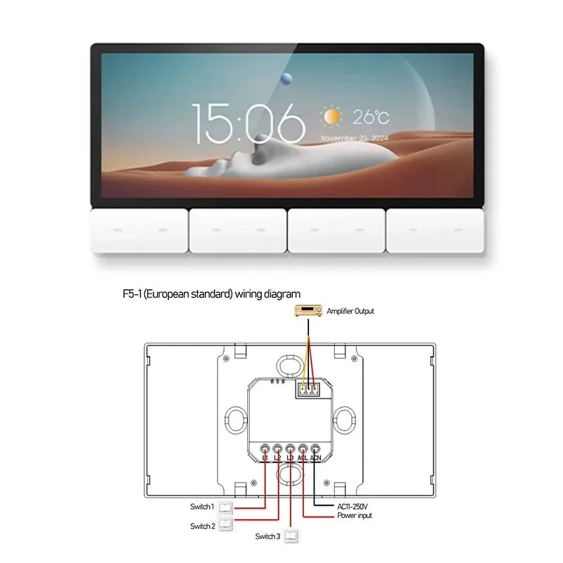 Tuya Smart Control Panel Zigbee Gateway 8 button Multi-function
