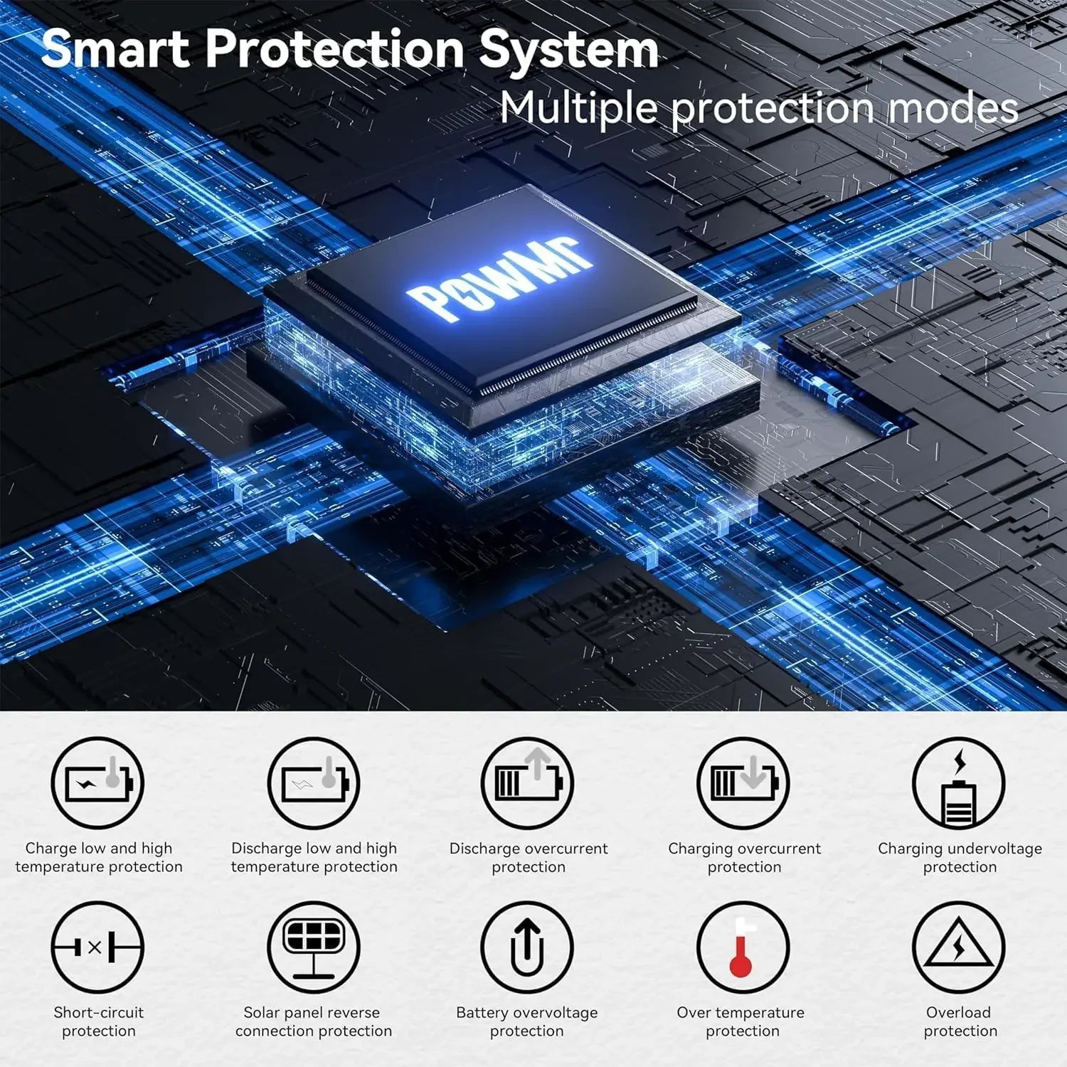 PowMr 6.2KW 4.2KW Hybrid Solar Inverter On Grid Pure Sine Wave