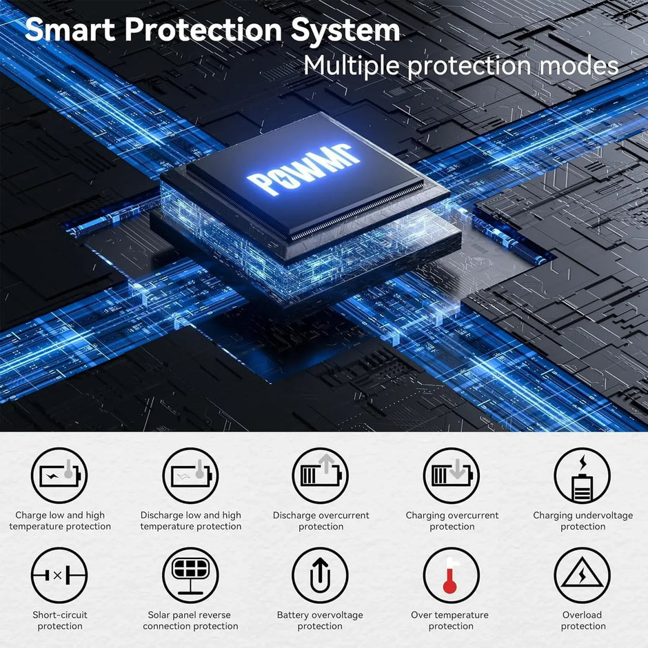 PowMr 6.2KW 4.2KW Hybrid Solar Inverter On Grid Pure Sine Wave