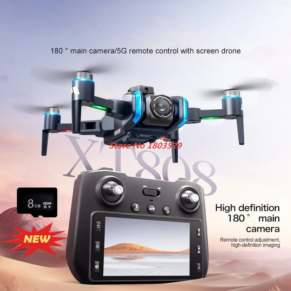 8K Brushless Obstacle Avoidance WIFI FPV RC Drone 8K Aerial Camera