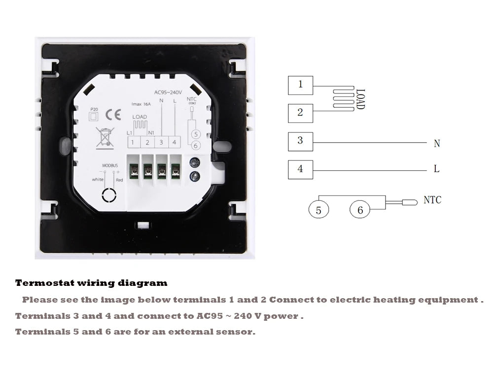 Qiumi Smart Wifi Knob Thermostat  Smart Life APP Control Works with Alexa Google Home
