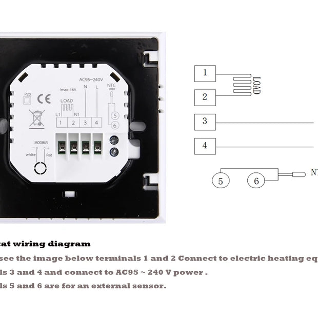 Qiumi Smart Wifi Knob Thermostat  Smart Life APP Control Works with Alexa Google Home