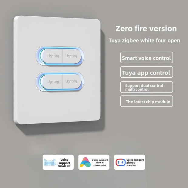 Tuya Intelligent Button Smart Switch Zigbee Dual Control