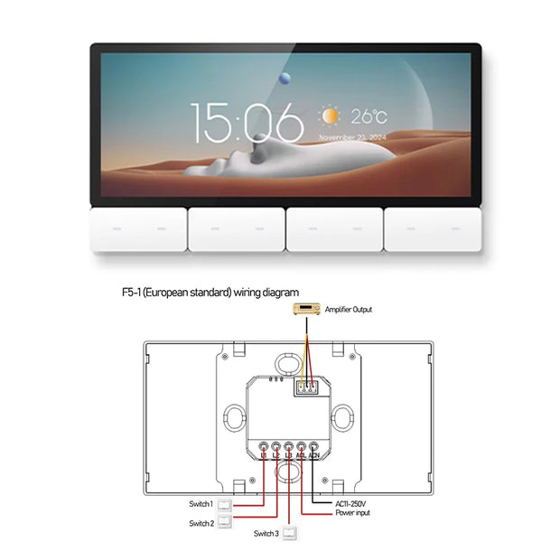 6 Inch Touch screen TUYA Home Smart Control Panel