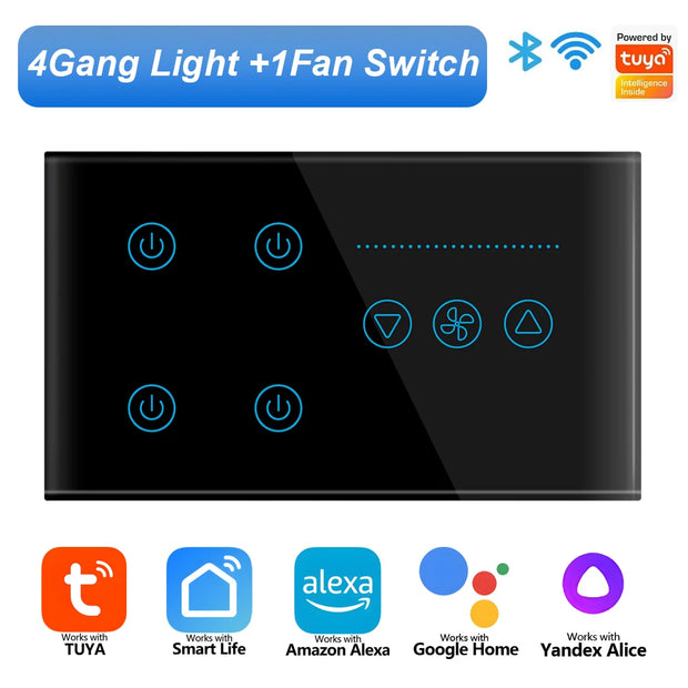 Wifi Smart Tuya Light 4 Gang Switch
