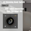 Tuya Smart Knob Dimming Switch, Zigbee Dual Relay Version | Timer Switch | Knob Light Dimming | Mobile Phone Control