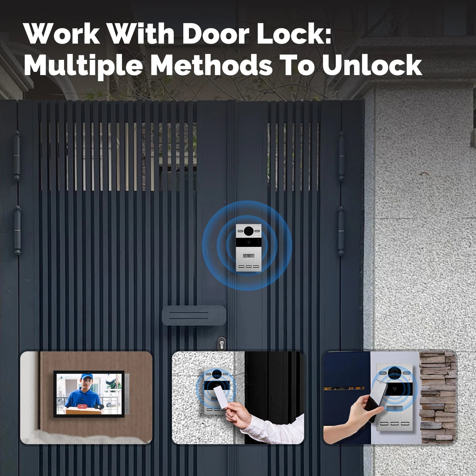 MOES Access Control System Door Station Intercom Unlock Door Electronic Gate Opener