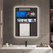Customized Defogger Rectangle Bathroom Led Light Smart Mirror Tv Touch Screen