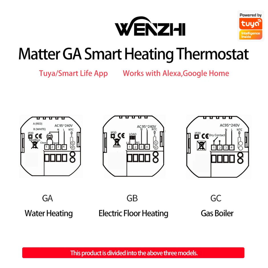 Matter Warm Floor Room Heating Thermostat