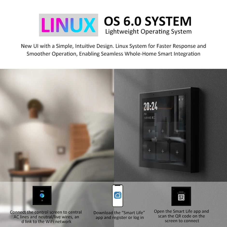 Smart Zigbee Thermostat - LED Touch Screen Climate Control for Heating, Cooling & Water Systems