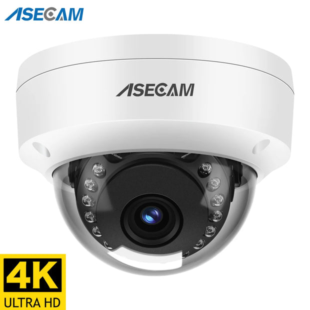 8MP 4K POE IP Camera IK10 Explosion-proof Outdoor H.265 Onvif Metal Dome CCTV