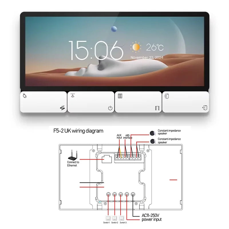 Tuya Smart Control Panel Zigbee Gateway 8 button Multi-function