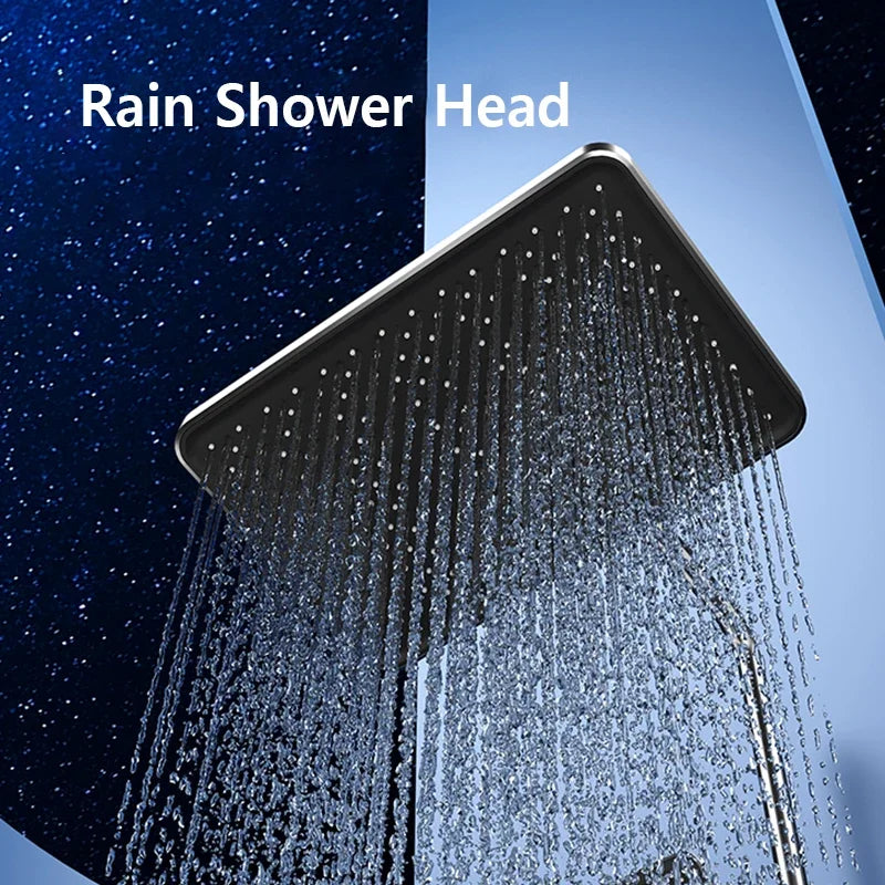 Piano Keys Bathroom Shower System Intelligent LED Temperature Display Shower