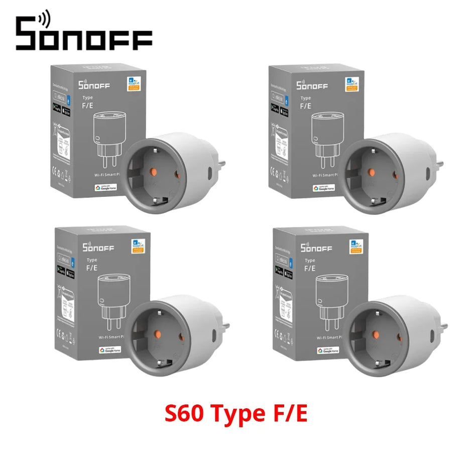 SONOFF S60 EU SONOFF Wifi Socket Smart WiFi Plug