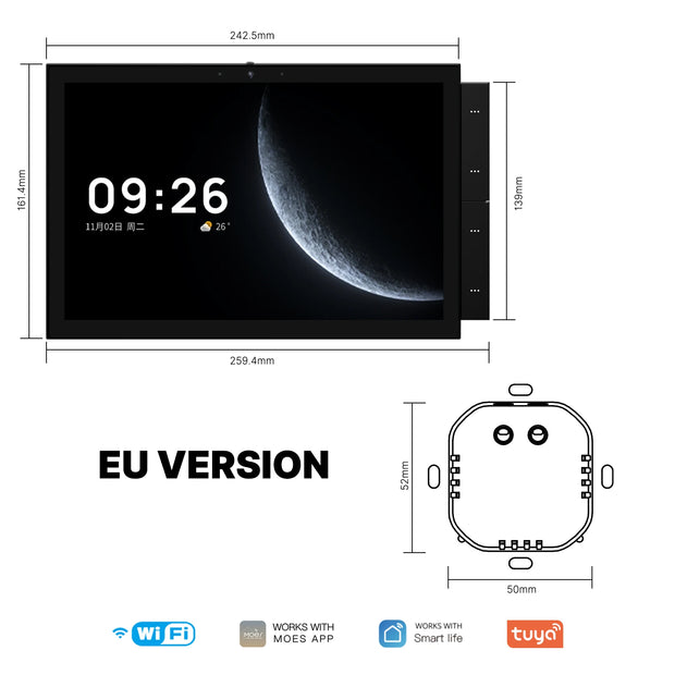 MOES Tuya Smart Home Control Panel Max - 10.1" Touch Screen with Zigbee & Bluetooth